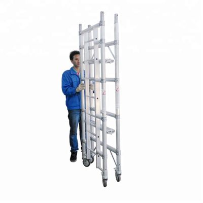 Torre de andamios móviles de aluminio Torre de andamios plegables con altura de andamios de 4 m