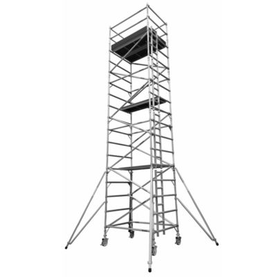 calidad Torre de andamios móviles de aluminio anodizado fácil de ensamblar / desensamblar fábrica