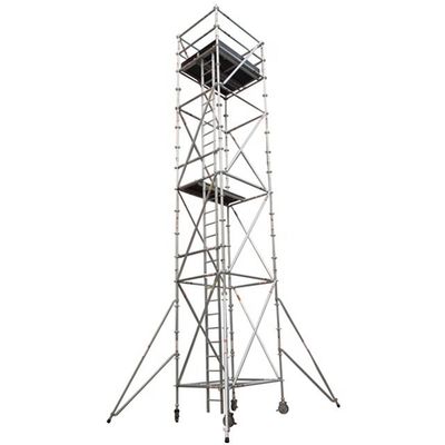 Un buen precio. Acceso de bloqueo de anillo Escafondo de torre de aluminio móvil de 2 a 40 m de altura con menos componentes en línea