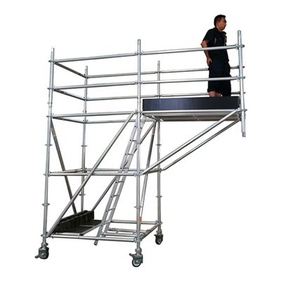 Un buen precio. 50.8mm Diámetro Cantilever Escafador de aluminio Torre de movilidad tipo de bloqueo de anillo Escafador en línea