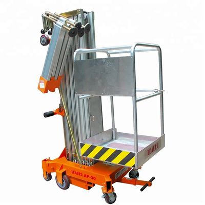 Un buen precio. Material de aluminio duradero ascensores vertical plataforma de ascensor de personal de un solo hombre en línea