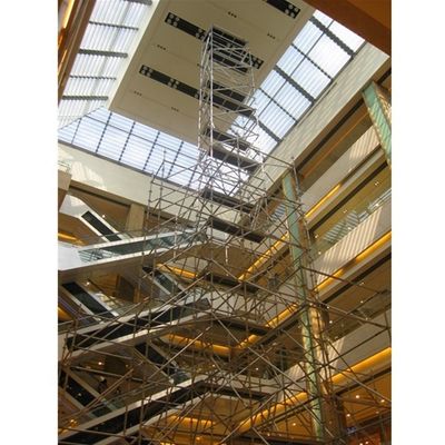 Un buen precio. 50.8mm Diámetro andamio de aluminio Torre 39m Alturas 3,2m espesor andamios de cerradura de anillo en línea