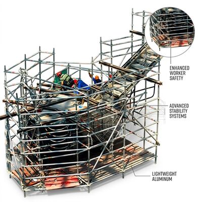 Un buen precio. Push-Fit Interlock Torre de andamios de aluminio Sin necesidad de martillo Plataforma de acceso de conexión rápida EN1004 en línea