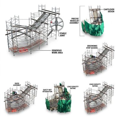 Un buen precio. Cantilever Extensión Escafandra de aluminio Torre de 1,5 m Plataforma de alcance extendido Sistema de acceso sobre obstrucción EN1004 CE en línea
