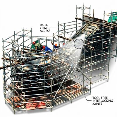 Un buen precio. Pintura y decoración Torre de andamios de aluminio de 2,5 m Plataforma extendida Sistema de escudo anti-estampillado profesional en línea